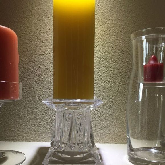 New Crystal Partylite Candle Holder Vase